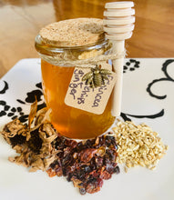 Load image into Gallery viewer, Herbal infused honey ~ Echinacea flower + rose hip + ginger

