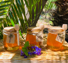 Load image into Gallery viewer, Herbal infused honey ~ Damiana + Rose
